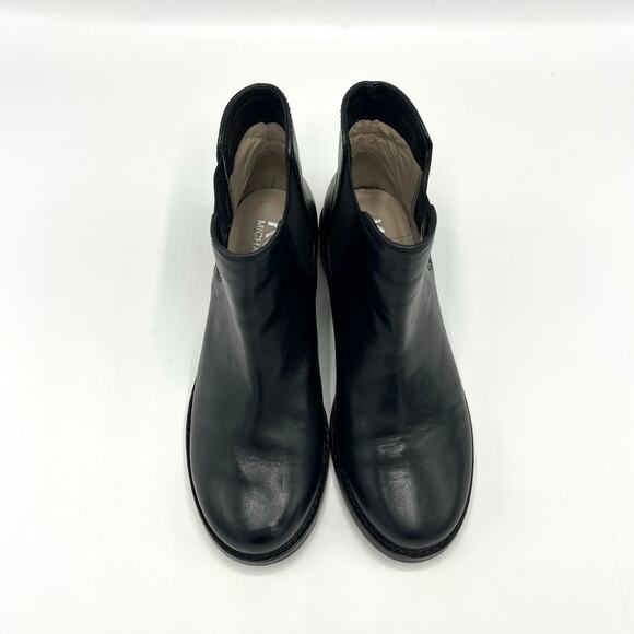KORS Michael Kors Black Leather Slip On Ankle Boot Size 5.5 - Picture 9 of 9